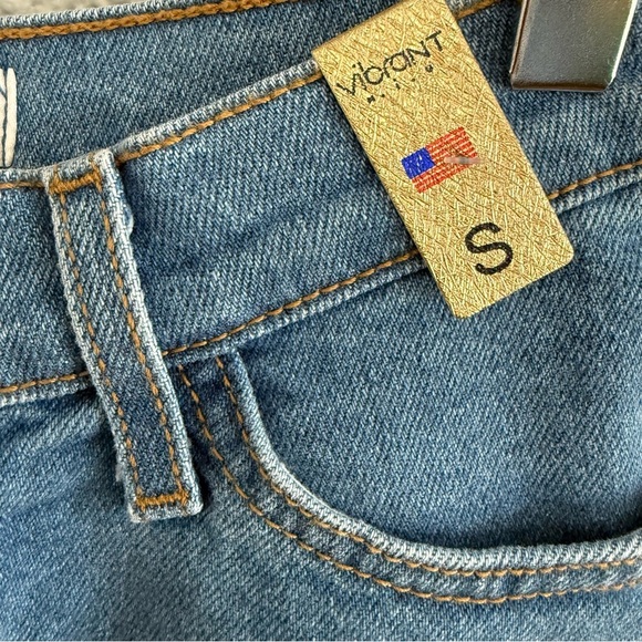 Vintage Vibrant MIU High Cut Denim Shorts Size Small NWT - Picture 5 of 7